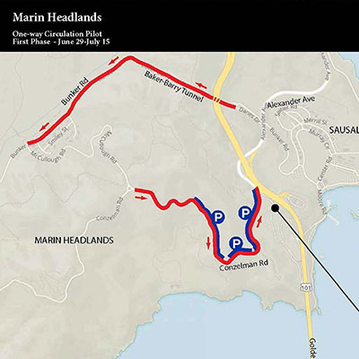 New Traffic Pattern in Marin Headlands