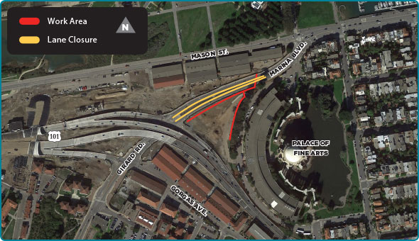 Traffic Advisory: Lane Closures on Marina Blvd Begin December 4